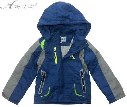 Куртка демисезонная для мальчика, подростковая, р.98-122, темно-синяя 14244