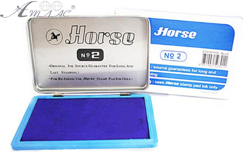 Штемпельная подушка Horse № 2 синяя