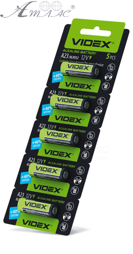 Батарейка 27A Videx 8LR732 Alkaline 12V 7,7х28мм 2022р!!!  03547