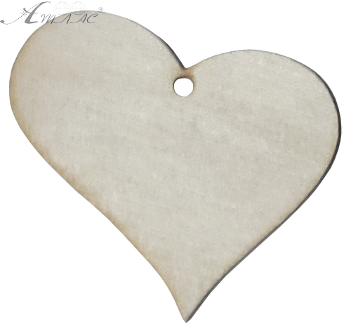 Фигурка фанерная - Сердце не симметричное AS-4722, В-0123