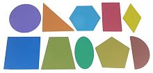 Фігури геометричні кольорові 10 шт 7 см з фанери AS-7122, О-00013