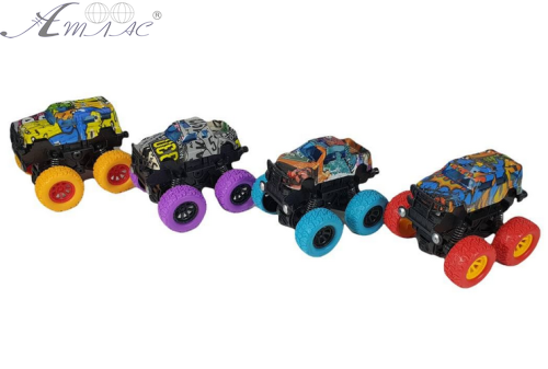 Іграшка Машинка Трак в ярскравому графіті  9 х 9 х 7 см інерційна Мікс 05680