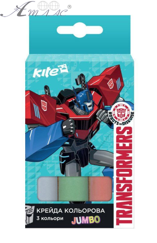 Мелки цветные Kite "Transformers" 3 шт 8 см LP17-077