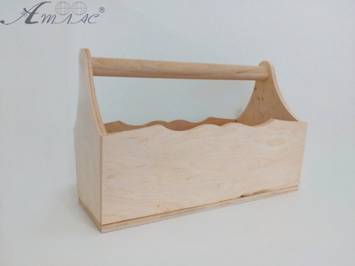 Деревянный ящик для инструментов на одно отделение 40*27*19 см  1843