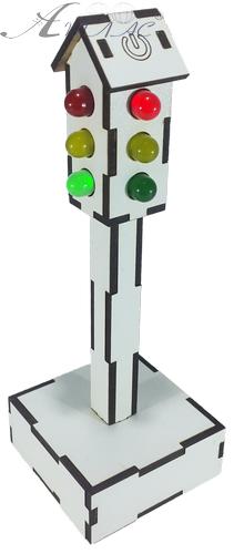 Світлофор працює на 4 сторони, повністю як справжній! працює від розетки 7,5 х 7,5 х 21 см AS-5502, Е-002