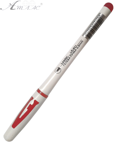 Ручка гелевая Leader красная LR-801