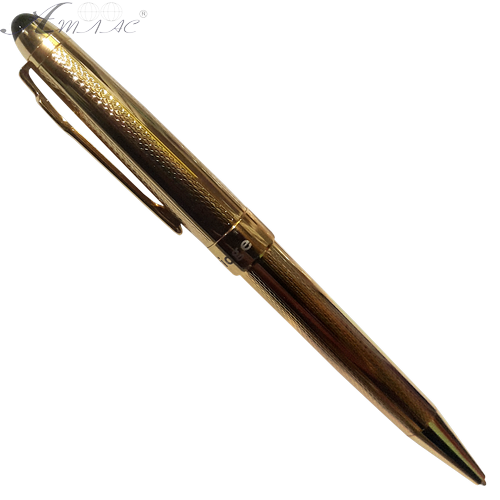 Ручка шариковая De Cambr BP165- 1 золотая чешуя, поворотная 04004