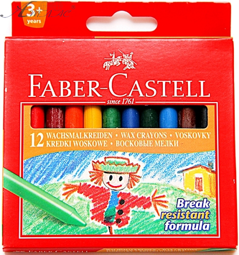 Карандаши восковые Faber-Castell 12 цвета 141012