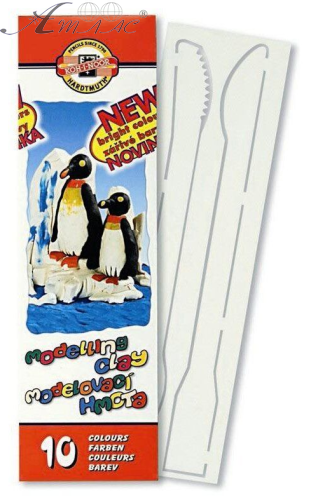 Пластилин Koh-i-Noor 10 цветов 200 гр  Пингвины годен до 20г. 131506