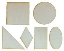 Фігури геометричні 6 шт 7 см з фанери AS-7119, О-00010