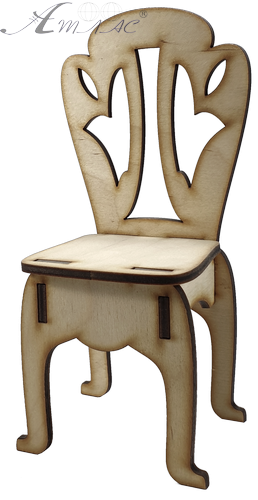 Мебель для кукол типа Барби - Стул № 1 8.2 х 6.8 х 17.5 см AS-4011, F-0199