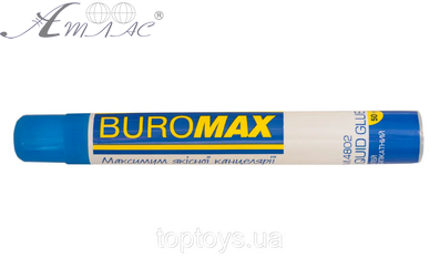 Клей-олівець силікатний BuroMax 50 мл з губкою BM.4802