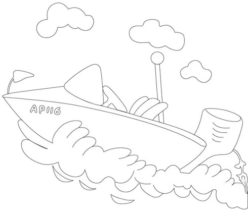 Холст с контуром Корабль на подрамнике 25 х 25 см 950391 Холст с контуром Корабль на подрамнике 25 х 25 см 950391