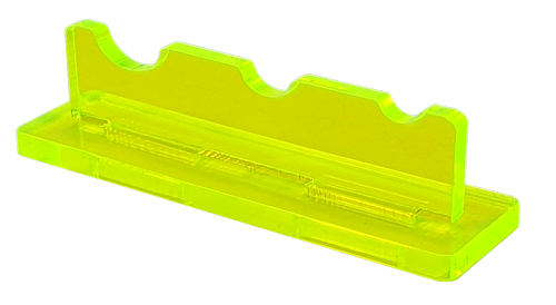 Подставка под три кисточки, желтый флуоресцентный пластик AS-0031