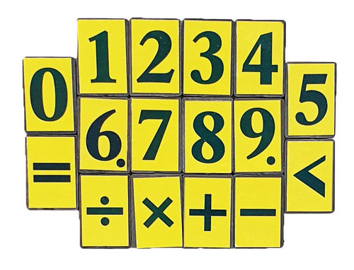 Фишки с Цифрами на магните пластиковые 16шт 2 х 3 см  AS-0016 