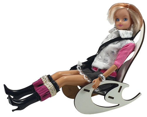 Мебель для кукол ростом 30 см - Кресло-Качалка из МДФ AS-6022, М-2094 фото 2