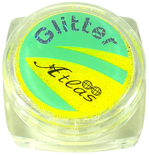 Блестки (Глиттер) мелкие Флуоресцентные Атлас 2 гр - Желтый AS-2393