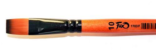 Кисть синтетика Плоская № 10 художественная 1703F 10 Кисть синтетика Плоская № 10 художественная 1703F 10