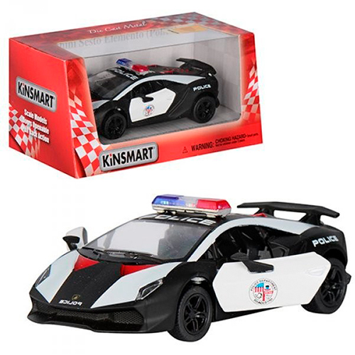 Машинка Kinsmart Lamborghini Sesto Elemento Police  KT5359WP