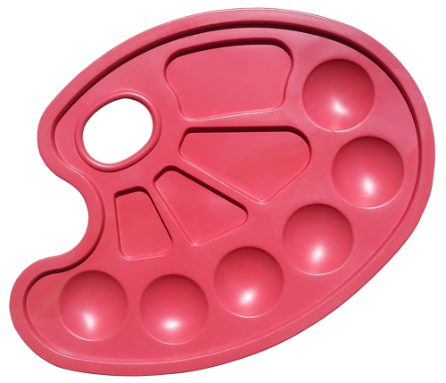 Палитра № 12 овальная, Красная 17,5 х 23 см AS-0052