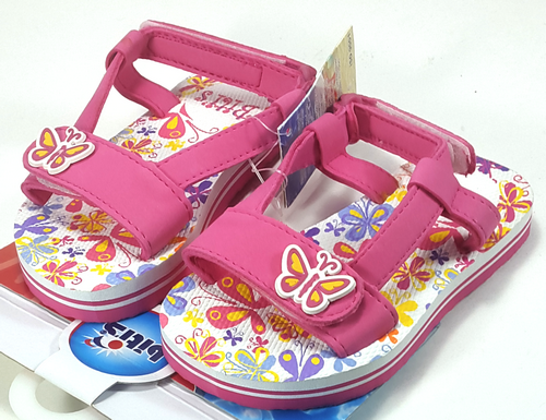 Босоножки Bitis резиновые с липучкой р. 22 пляжные, с бабочкой 11396