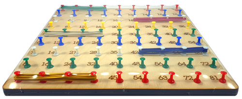 Геоборд или Планшет Математический 27 х 27см - 81 пластиковых стоек + 25 резинок AS-7136 фото 2