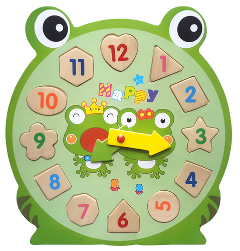 Игрушка Часы деревянные обучающие с пазлами МИКС  Е244, Е245 фото 4