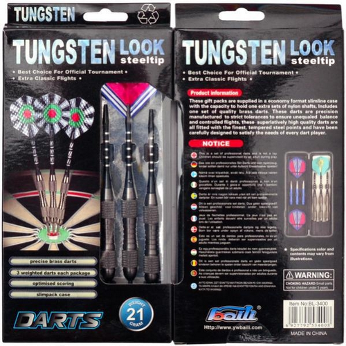 Игрушка Дротики для дартса 3 шт металл в коробке  BL-3500 фото 2