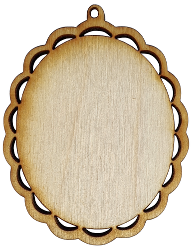 Фигурка фанерная - Кулон овал резной 43 х 60 мм AS-4666, В-0131