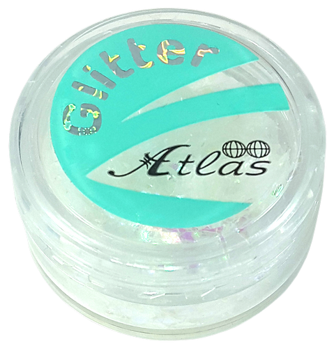 Блестки (Глиттер) большие Атлас 1 гр - Слюда белая с разноцветным отливом AS-2411