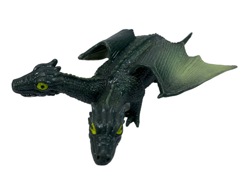 Игрушка Силиконовая тянучка Дракон двуглавый Зеленый 17 см  11679 фото 2