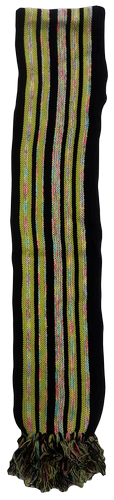 Шарф вязаный полосатый микс, длинный с бахромой 13912 Шарф вязаный полосатый микс, длинный с бахромой 13912