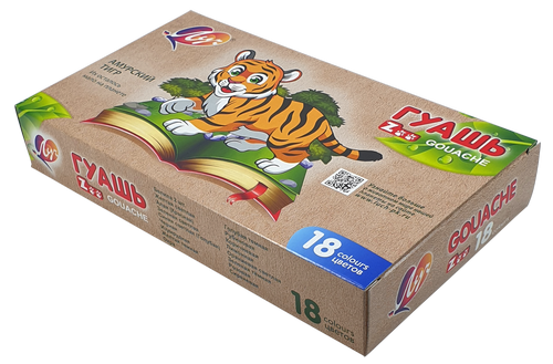 Гуашь набор Луч - Зоо Мини 18 цветов 15мл (блок-тара)  29С1708-08 фото 2