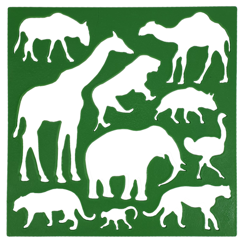 Трафарет "Животные Дикие" 1 шт 13 см AS-0256