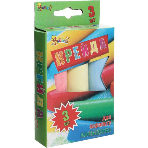 Мелки цветные Толстые Незнайка 3 цвета  825530