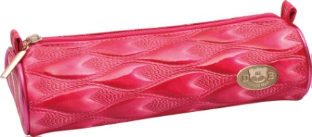 Пенал школьный Leader кожзаменитель, тубус, волнистый HS-9680