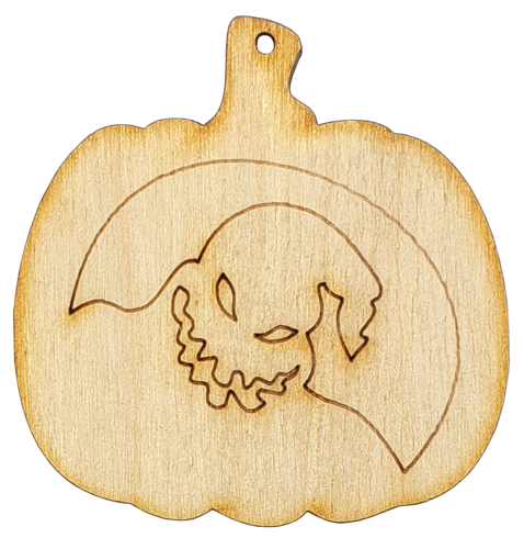 Фигурка фанерная - Тыква с привидением 6 x 6 см AS-4623, В-0208