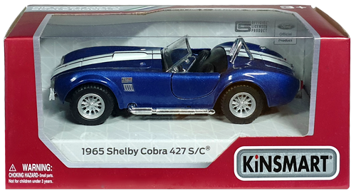 Машинка Kinsmart Shelby Cobra 427, 1965 год кабриолет  KT5322W