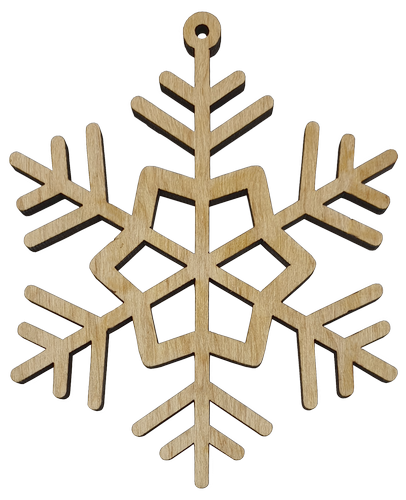 Фигурка фанерная - Снежинка тонкая, маленькая 8 см AS-4750, В-0248