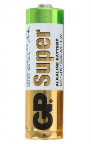 Батарейка пальчиковая AA LR6 GP Super 1шт 10.2034г  04665