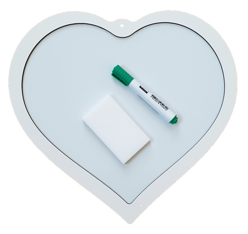 Доска Магнитная сухостираемая с рамкой из МДФ 37х34см Сердце  AS-7027
