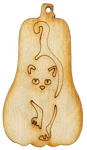 Фигурка фанерная - Тыква с кошкой 3,5 x 6 см AS-4616, В-0213