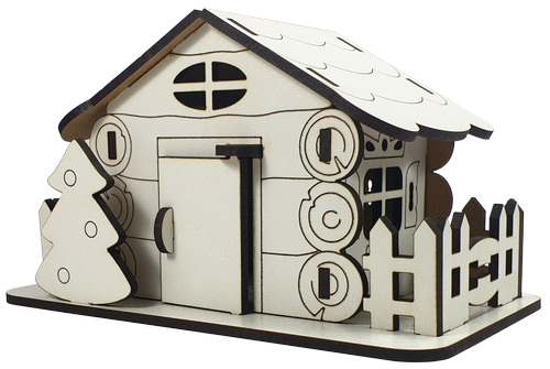 Дом № 15 с открывающейся дверью, из МДФ 15 х 8 х 9 см AS-6251, М-2088 фото 3