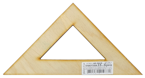 Треугольник деревянный 15см Морько бирюза  AS-0668 фото 3