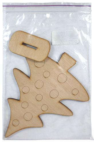 Фигурка фанерная - Елка большая с гравированными шарами на подставке 17.5 см AS-4648, В-0141 фото 2