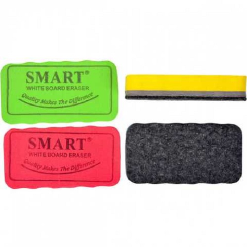 Губка для доски сухостирательная прямоугольная 4 цвета 10 х 5,5 см 08019 Губка для доски сухостирательная прямоугольная 4 цвета 10 х 5,5 см 08019