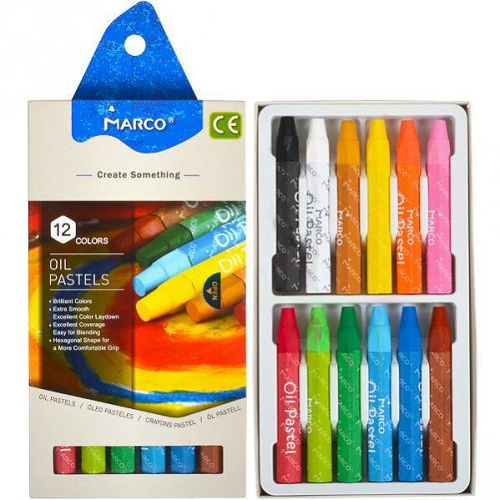 Пастель масляная Marco Colorite 12 цветов 1100OP-12CB, 4800ОР-12СВ фото 2