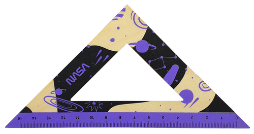 Треугольник деревянный 15см NASA фиолетовый  AS-0667