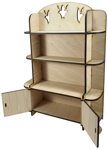 Мебель для кукол типа Барби - Шкаф № 3 книжный 23 х 8 х 32 см AS-4008, F-0196 фото 2