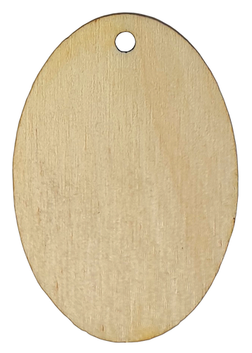 Фигурка фанерная - Кулон овал простой 37 х 49 мм AS-4670, В-0130